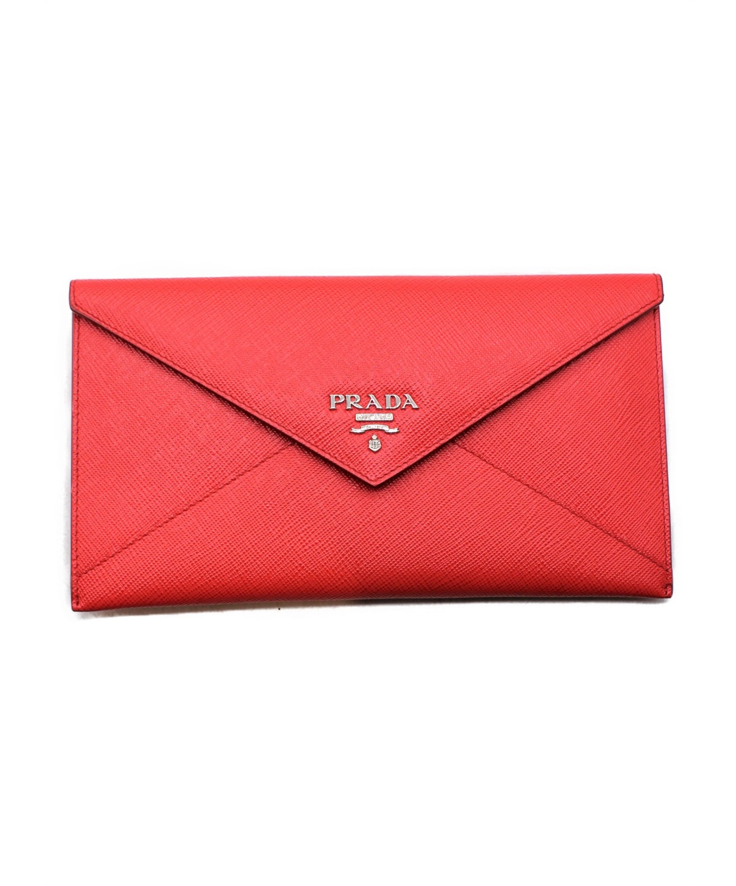 中古・古着通販】PRADA (プラダ) レター型長財布 オレンジ サイズ