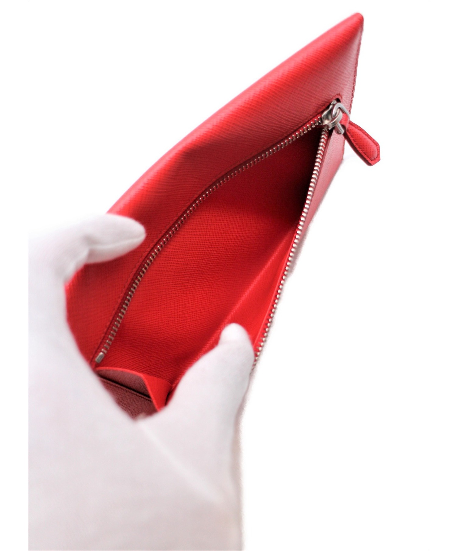 中古・古着通販】PRADA (プラダ) レター型長財布 オレンジ サイズ