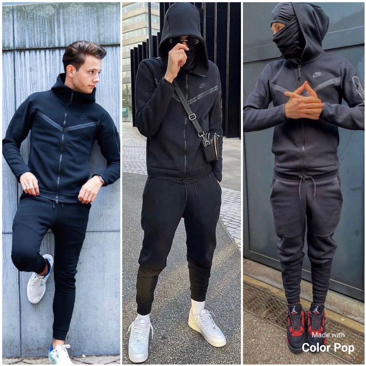 定価¥28600サイズM ナイキ メンズ テックフリース セットアップ 黒