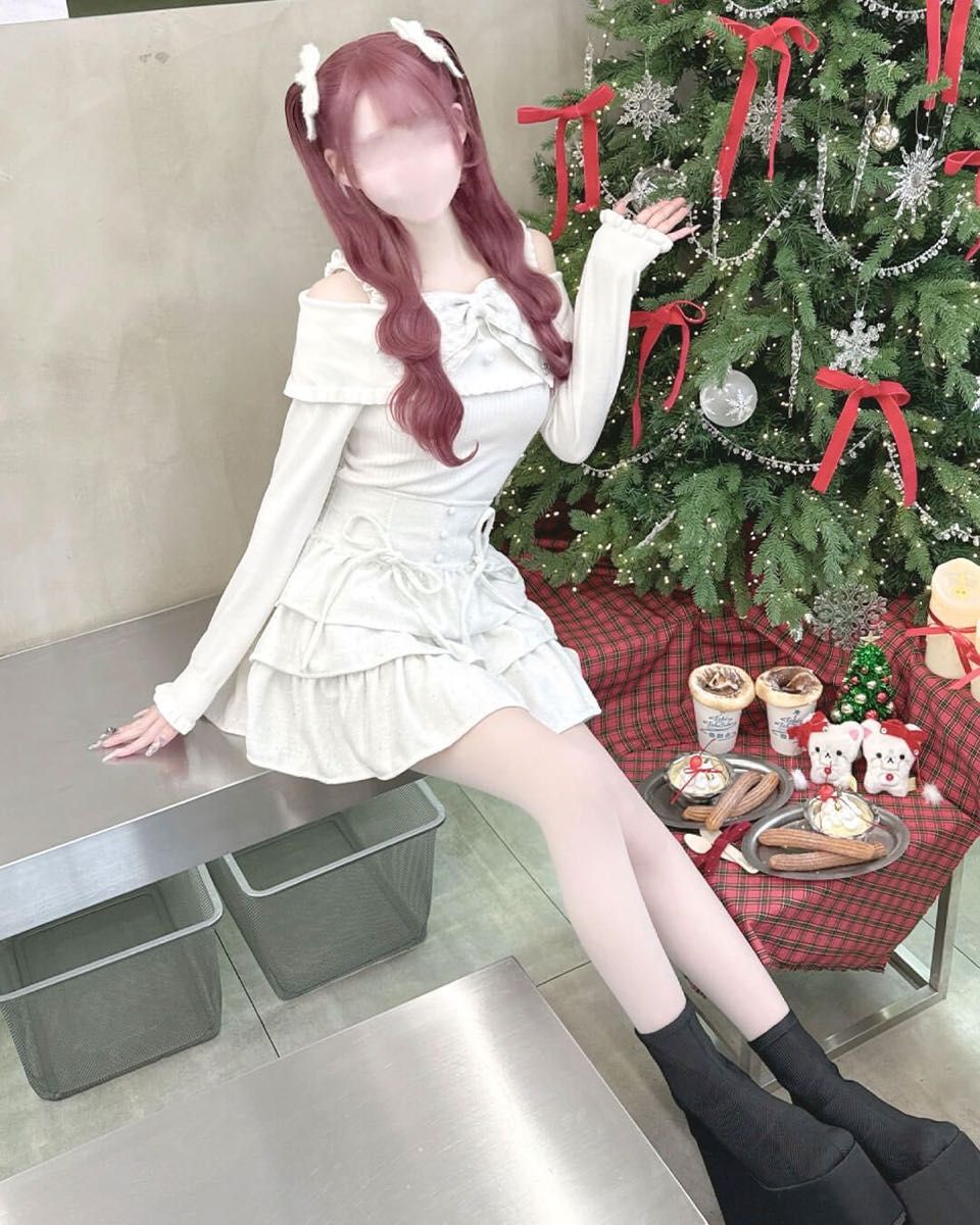 ハニーミュウ ビッグリボンオフショルニットトップス ホワイト｜Yahoo