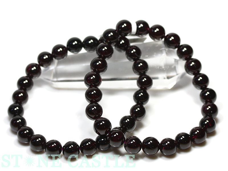 ☆高品質☆【ブレスレット】アルマンディンガーネット (2A) (約8～8.5