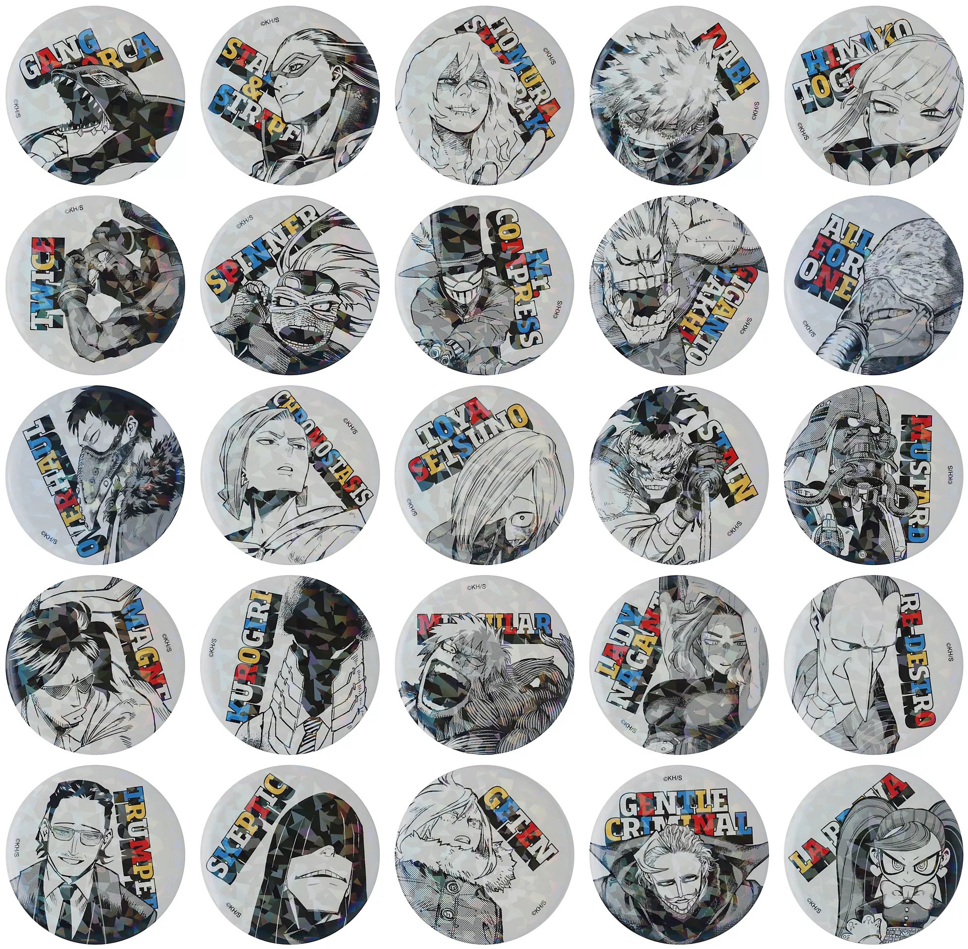 ヒロアカ オールスター缶バッジ エリ 壊理 34点 ヒロアカ オールスター